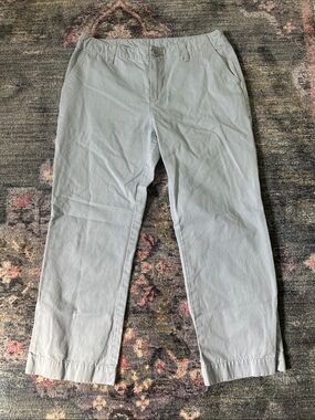 Coastal Old Navy Women's Cropped Chino Pants in Light Blue - Like New! Size 8
